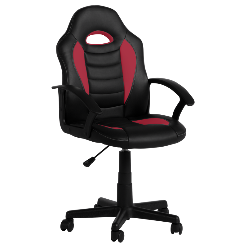 Работен стол Carmen 7526 - черно-червен