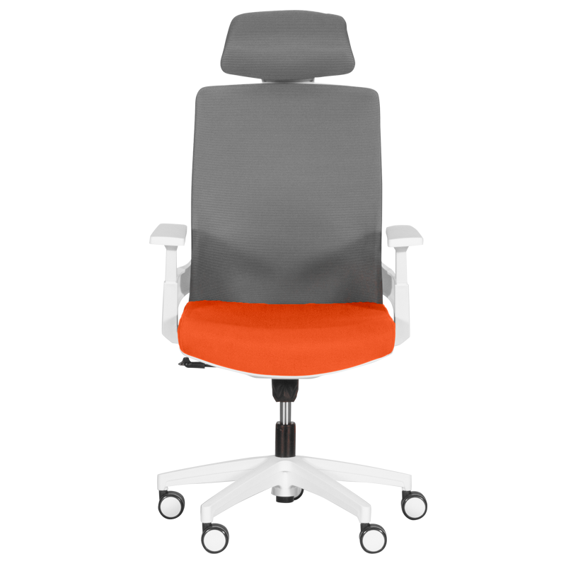 Президентски офис стол Carmen 7546 - оранжев - сив