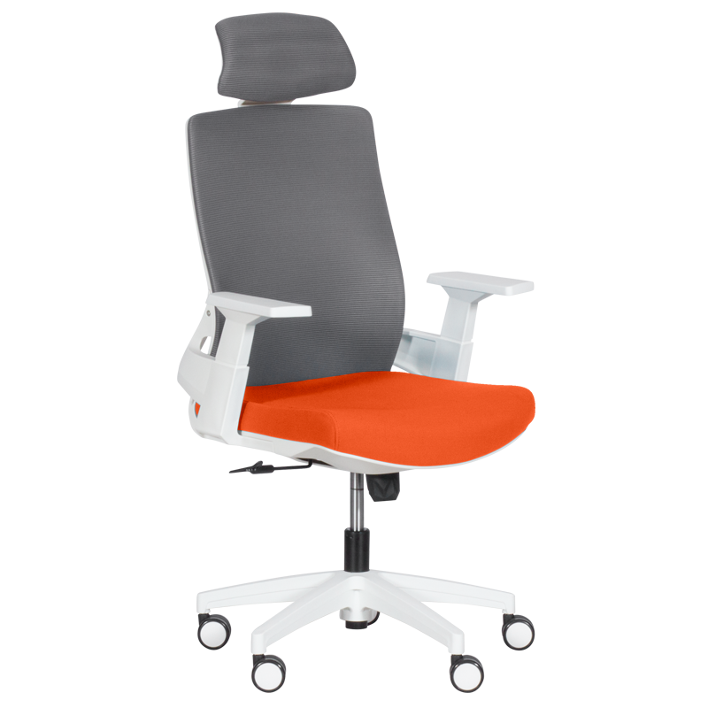 Президентски офис стол Carmen 7546 - оранжев - сив