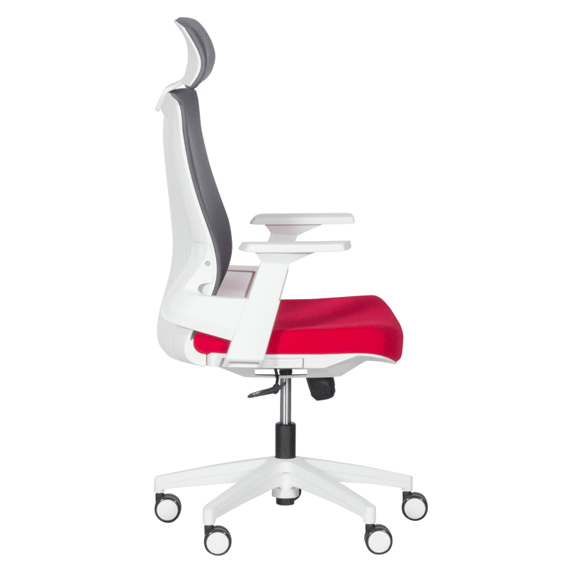 Президентски офис стол Carmen 7546 - червен - сив