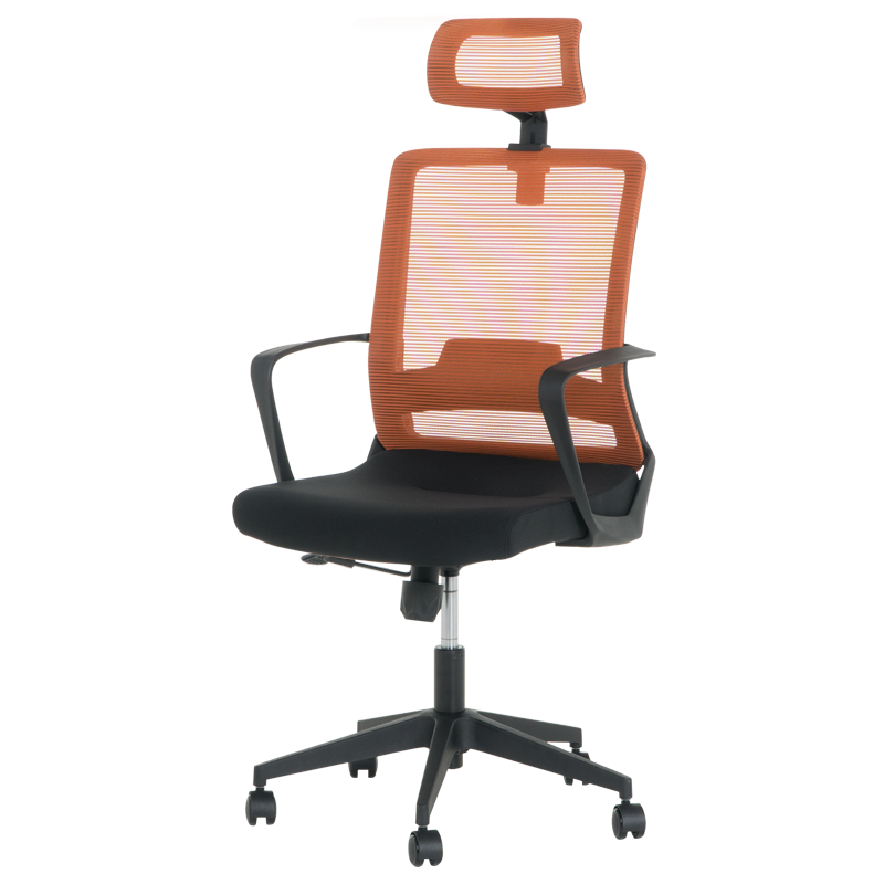 Президентски офис стол Carmen 7562 - черно - оранжево