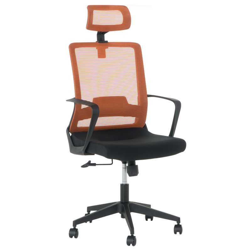 Президентски офис стол Carmen 7562 - черно - оранжево