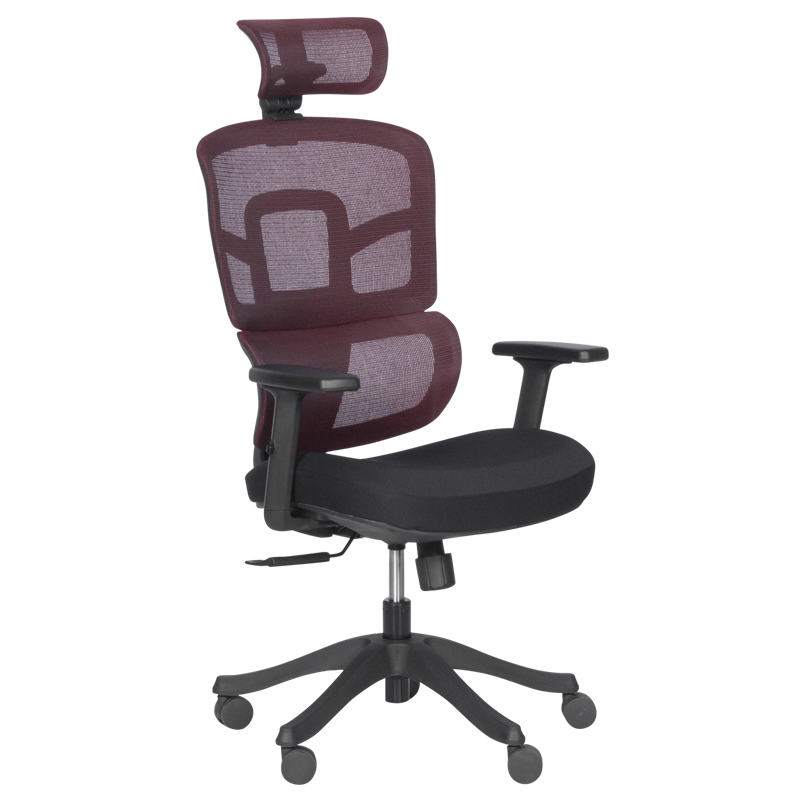 Ергономичен стол Carmen 7582 - червен-черен