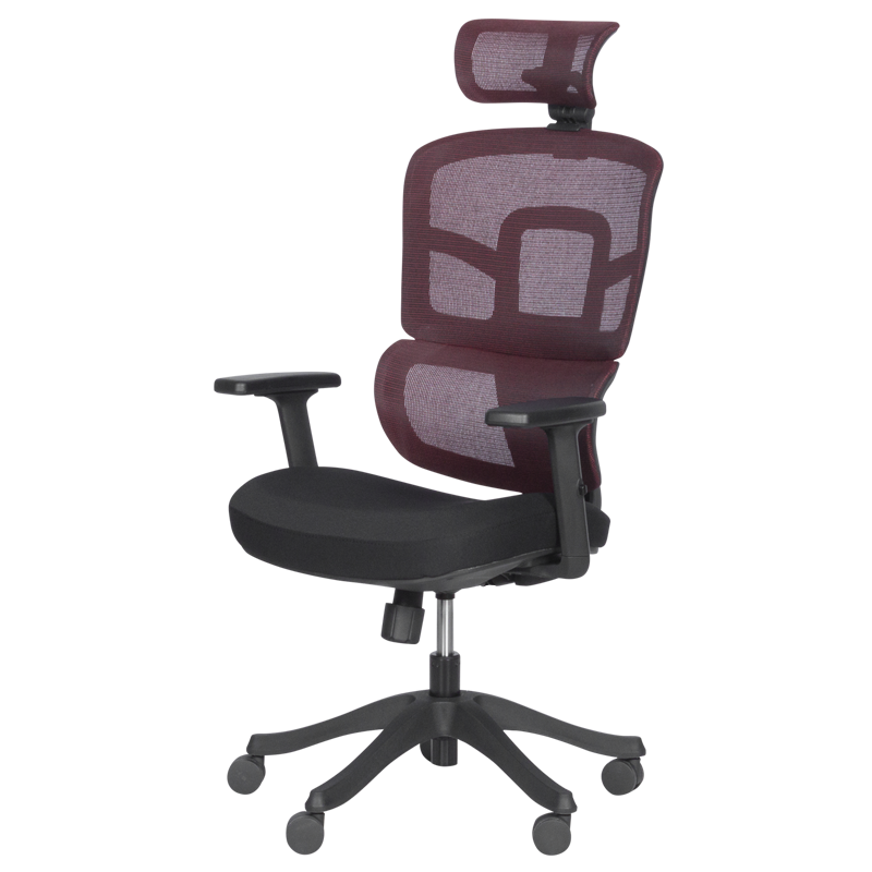 Ергономичен стол Carmen 7582 - червен-черен