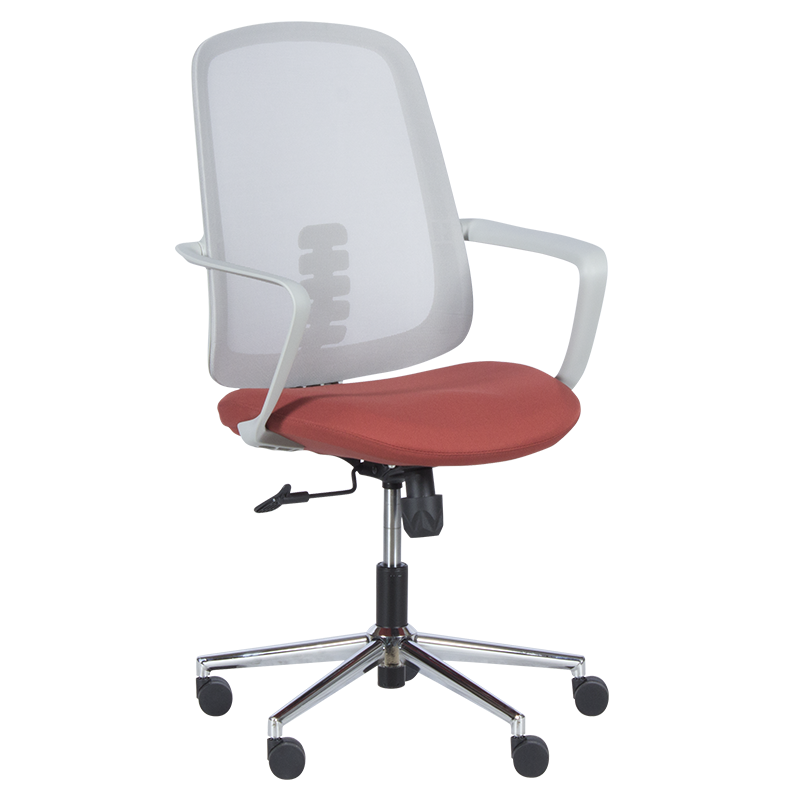 Работен офис стол Carmen 7063 - сив-червен