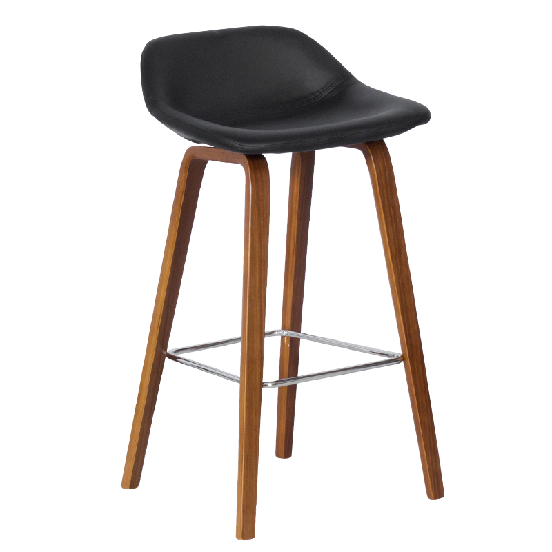 Бар стол Carmen 3088 - орех - черен