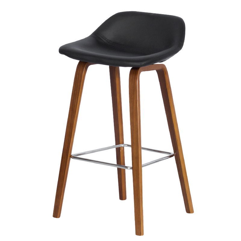 Бар стол Carmen 3088 - орех - черен