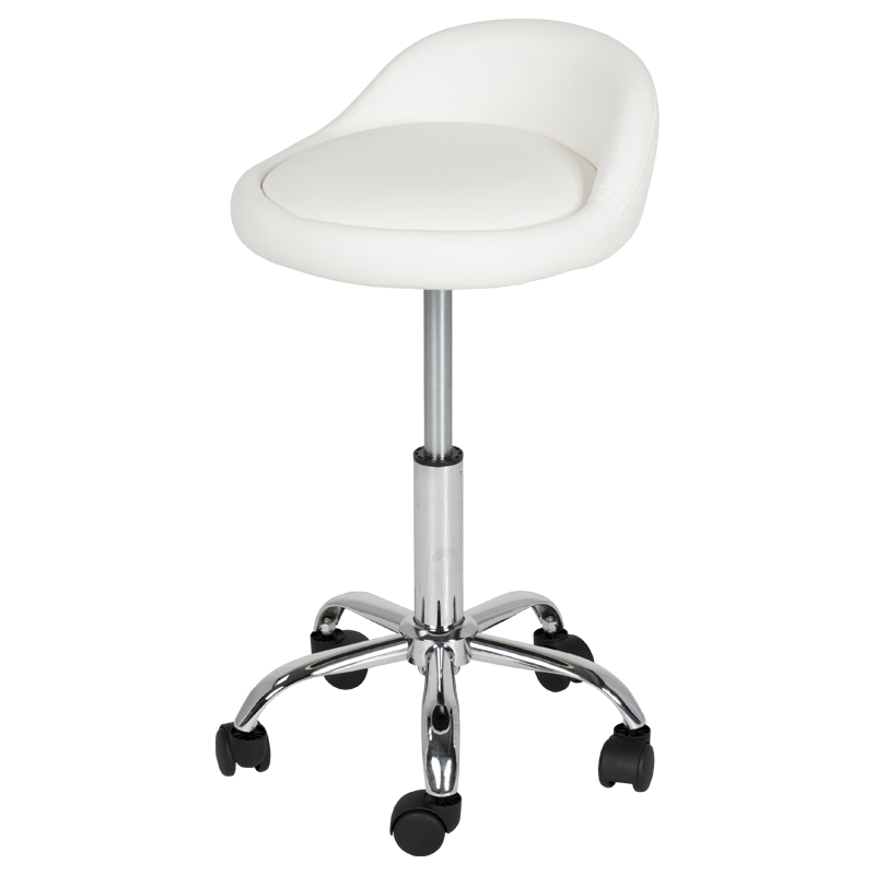 Табуретка с колелца Carmen 3067 - бял