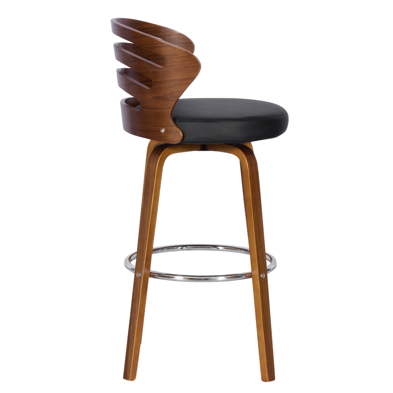 Бар стол Carmen 4041 - орех - черен