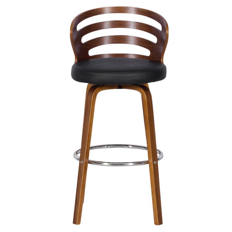 Бар стол Carmen 4041 - орех - черен