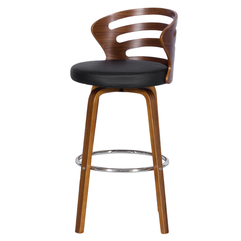 Бар стол Carmen 4041 - орех - черен