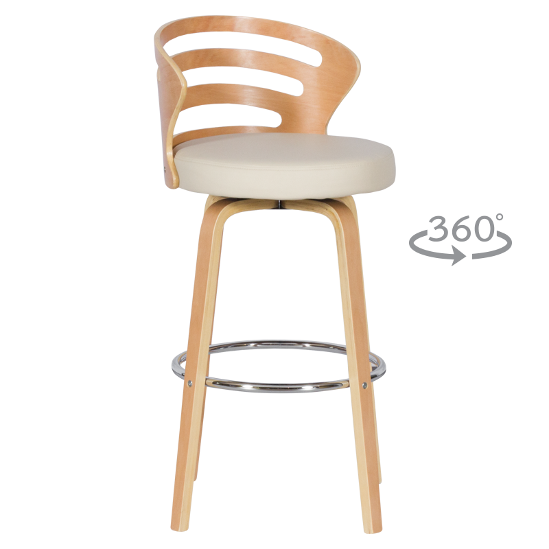 Бар стол Carmen 4041 - бук - крем