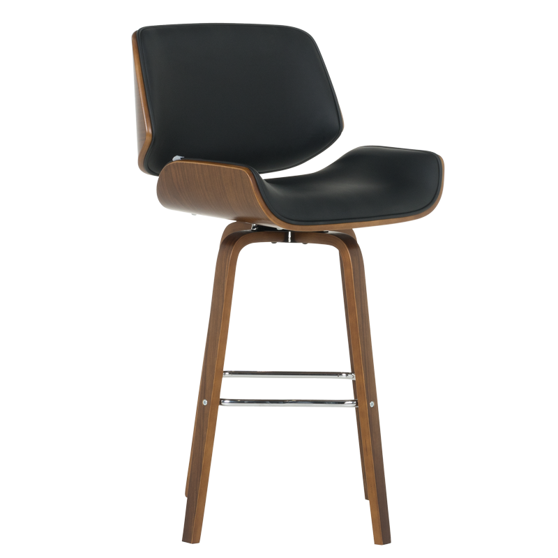 Бар стол Carmen 4027 - орех / черен