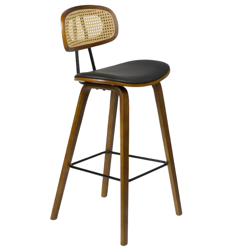 Бар стол Carmen 4029 - орех/черен