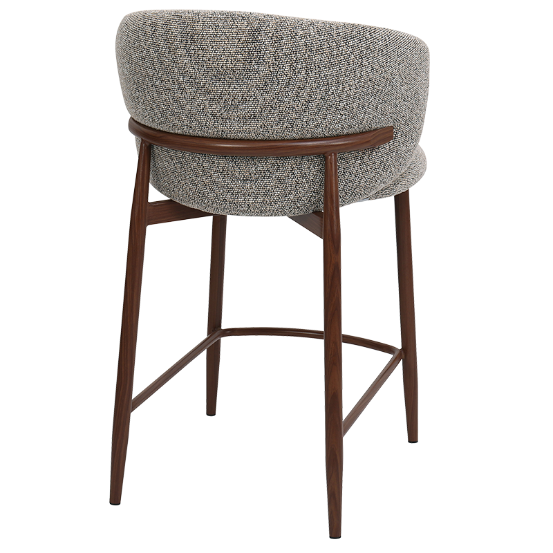 Бар стол MEMO - черен -кафяв 170 WAL