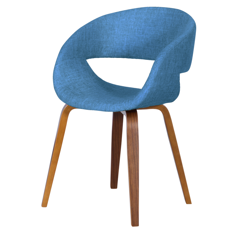 Трапезен стол Carmen 9975 - орех - син