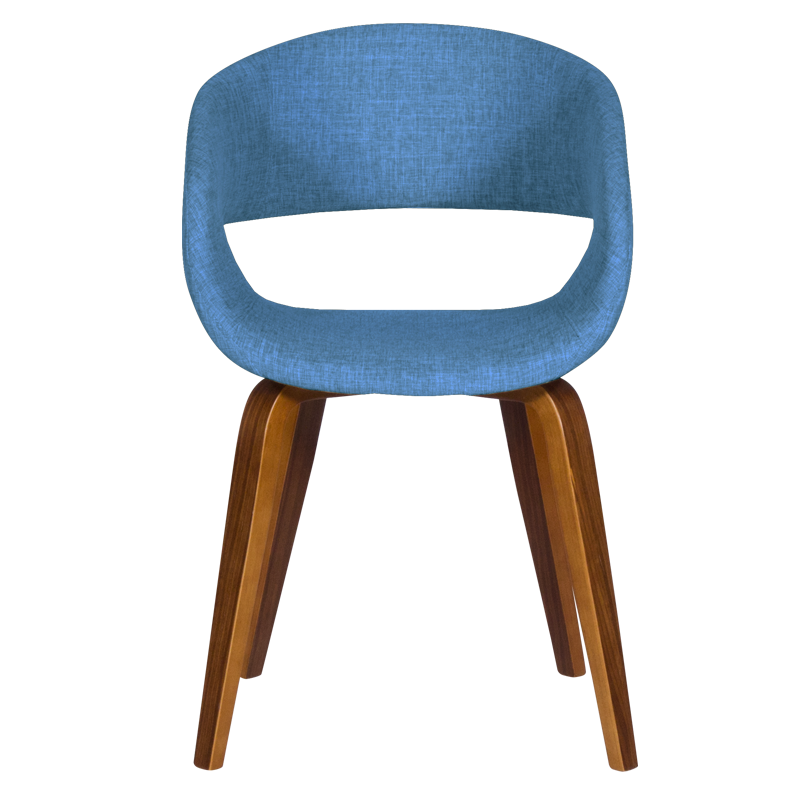 Трапезен стол Carmen 9975 - орех - син