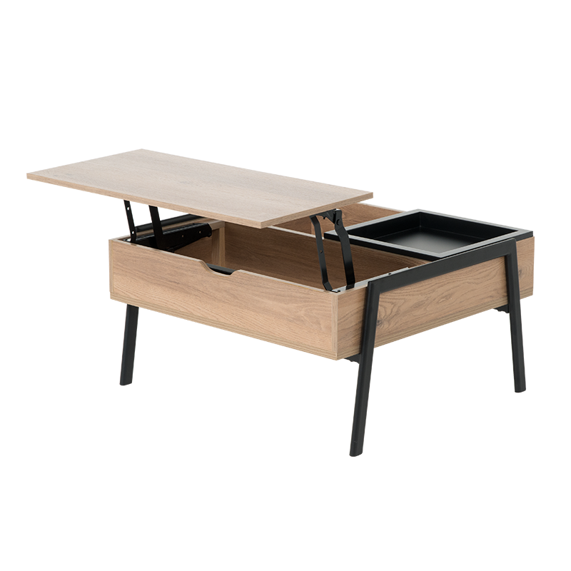 Холна маса с повдигащ механизъм KENT - златен дъб