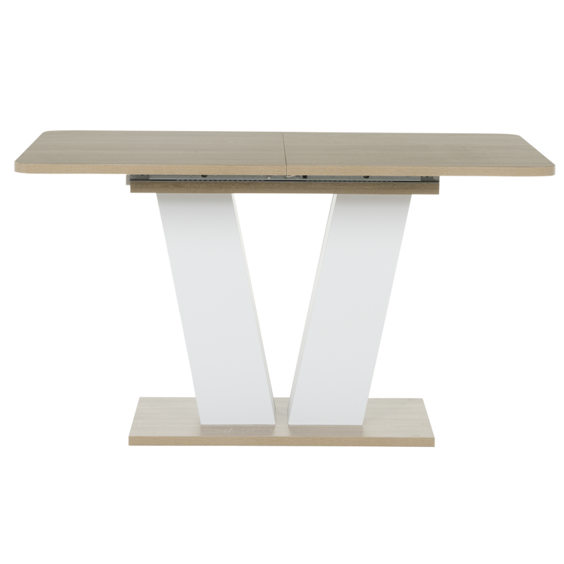 Разтегателна трапезна маса VEGAS T - дъб сонома / бял