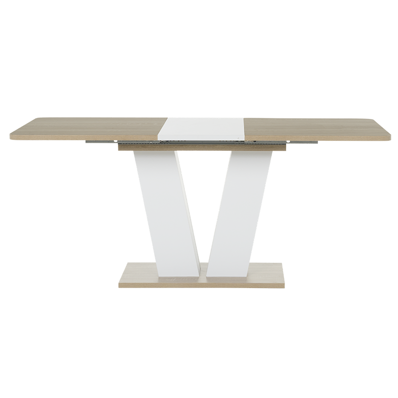 Разтегателна трапезна маса VEGAS T - дъб сонома / бял