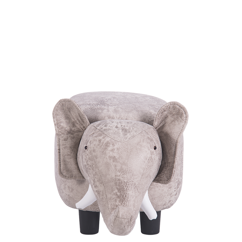 Детска табуретка с ракла - сив слон
