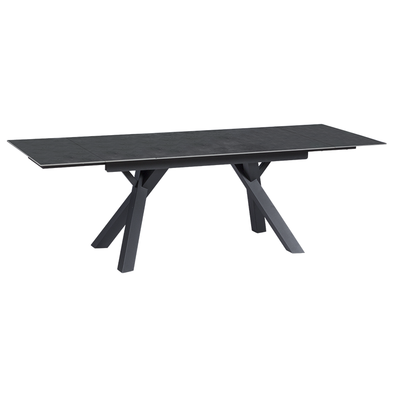 Разтегателна трапезна маса OPOLE - тъмносива
