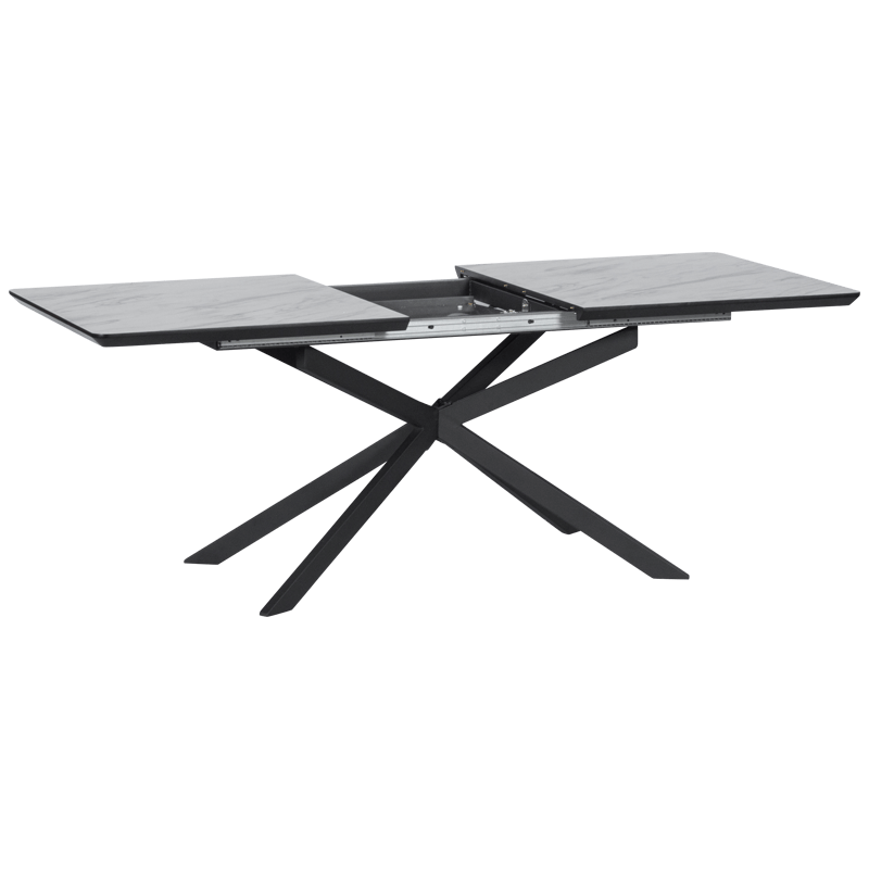 Разтегателна трапезна маса OMAHA - бял - тъмносив