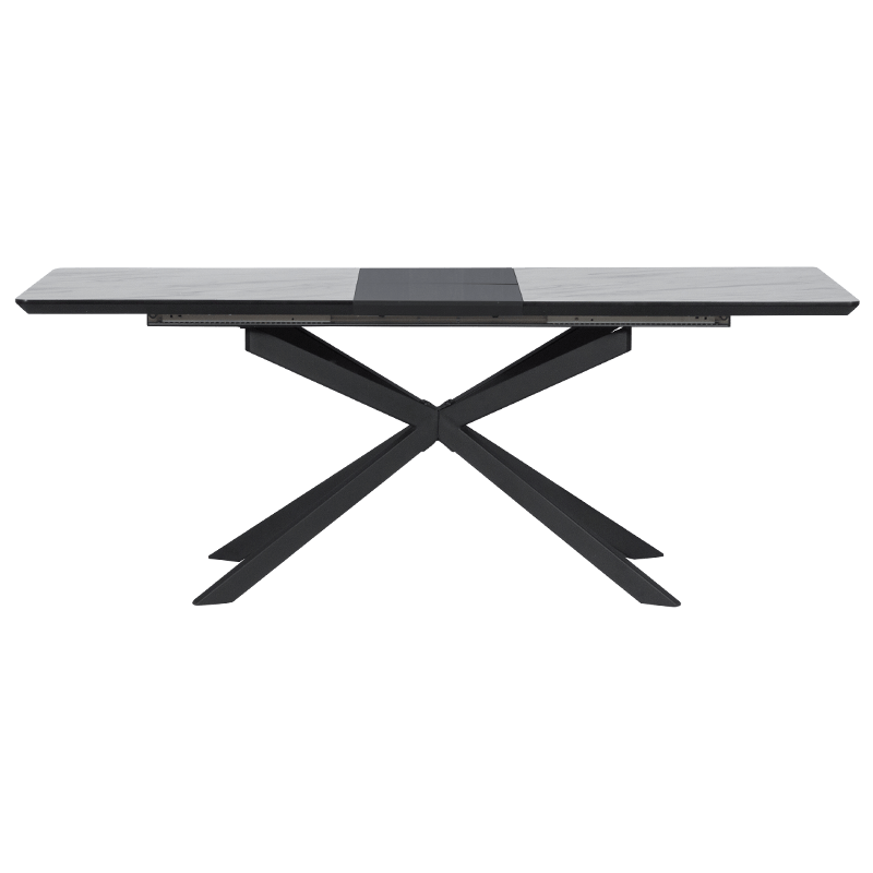 Разтегателна трапезна маса OMAHA - бял - тъмносив