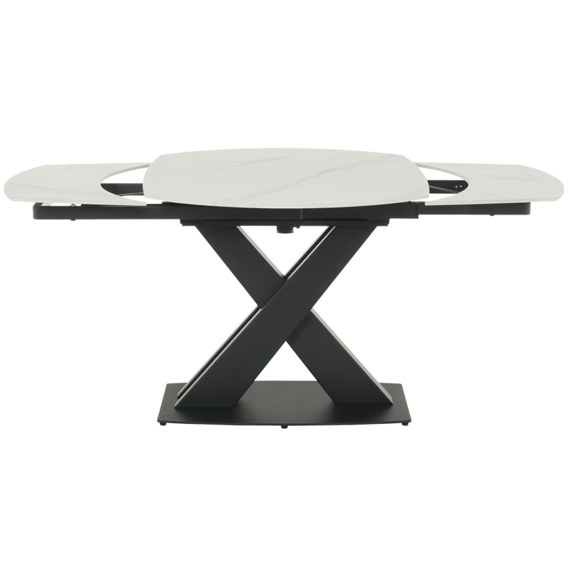 Разтегателна трапезна маса KARLINO - бяла