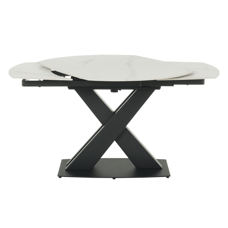 Разтегателна трапезна маса KARLINO - бяла