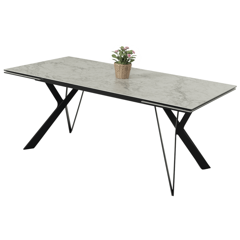 Разтегателна трапезна маса MARKI - бяла