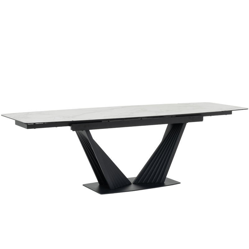 Разтегателна трапезна маса LEGNICA - бяла