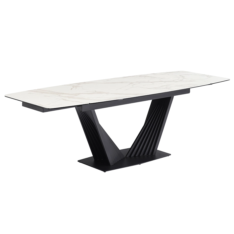 Разтегателна трапезна маса LEGNICA - бяла