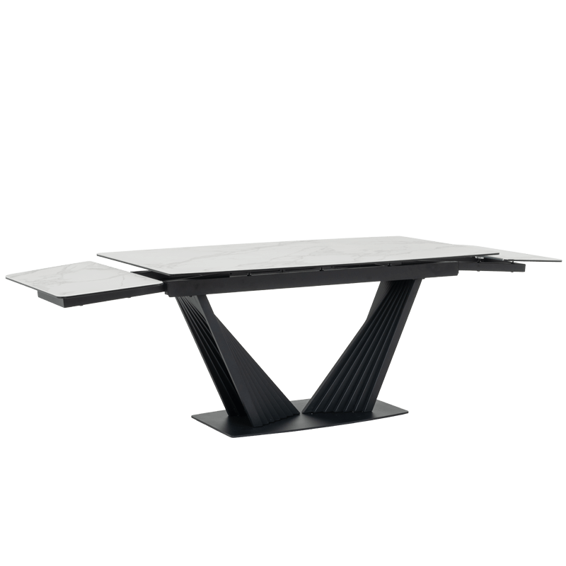 Разтегателна трапезна маса LEGNICA - бяла