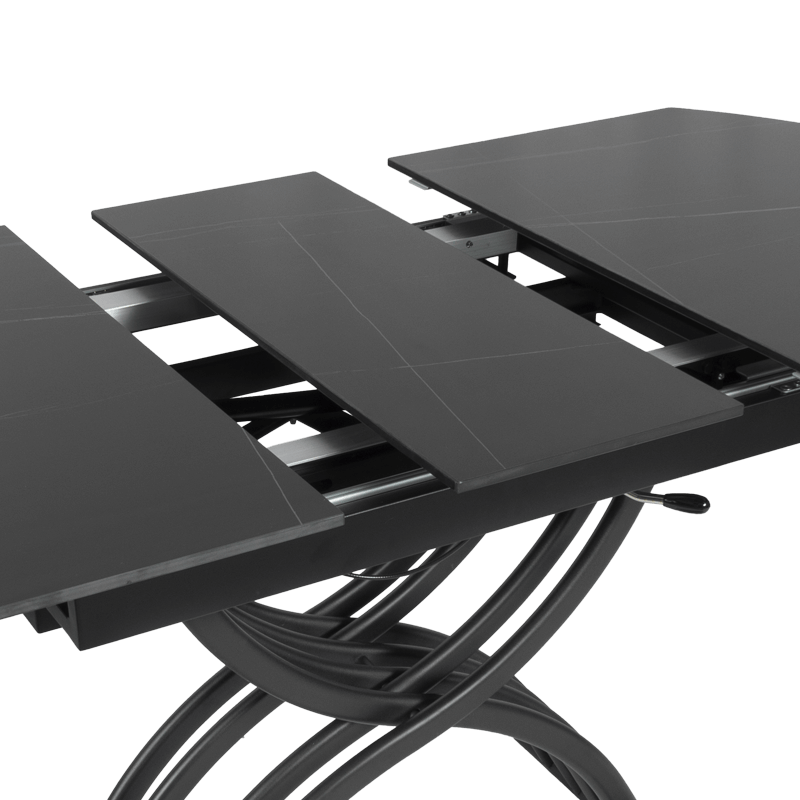 Разтегателна маса с повдигащ механизъм LESKO - черна