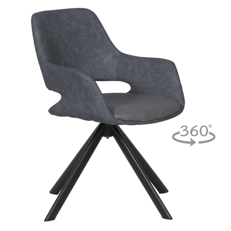 Трапезен стол DEVON - сив SF 2