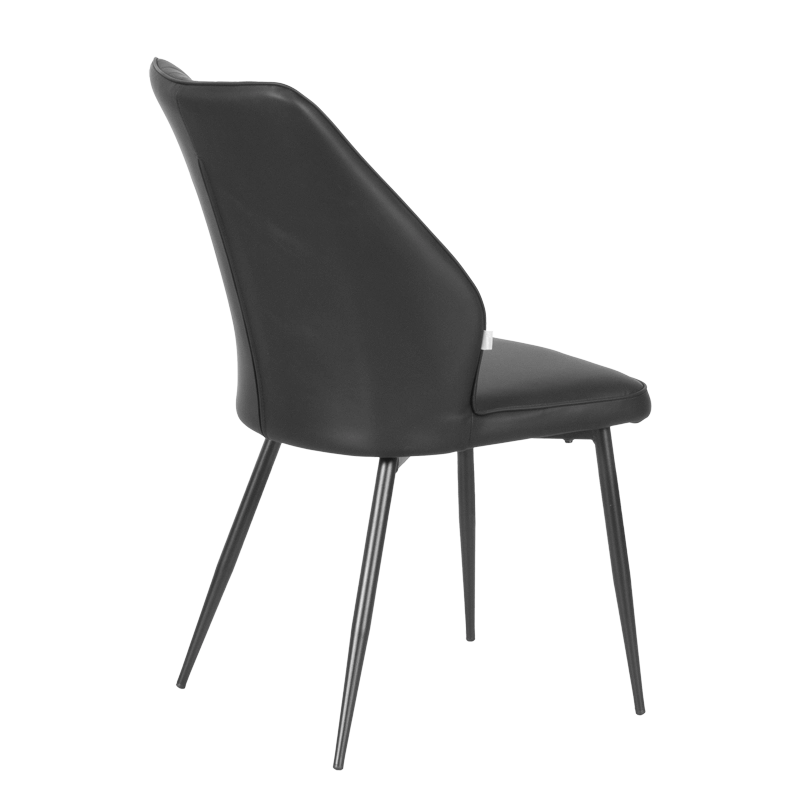 Трапезен стол LAREDO Y силиконова кожа - черен 60