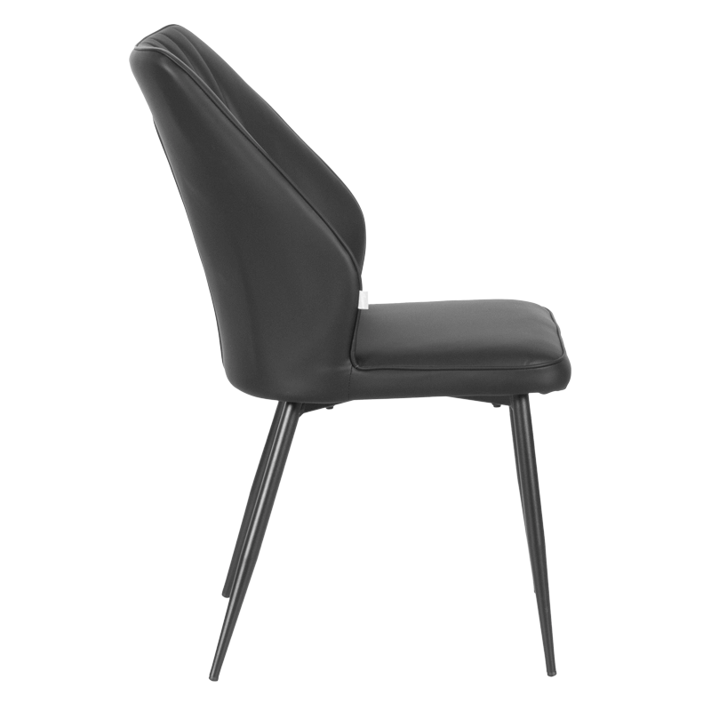 Трапезен стол LAREDO Y силиконова кожа - черен 60