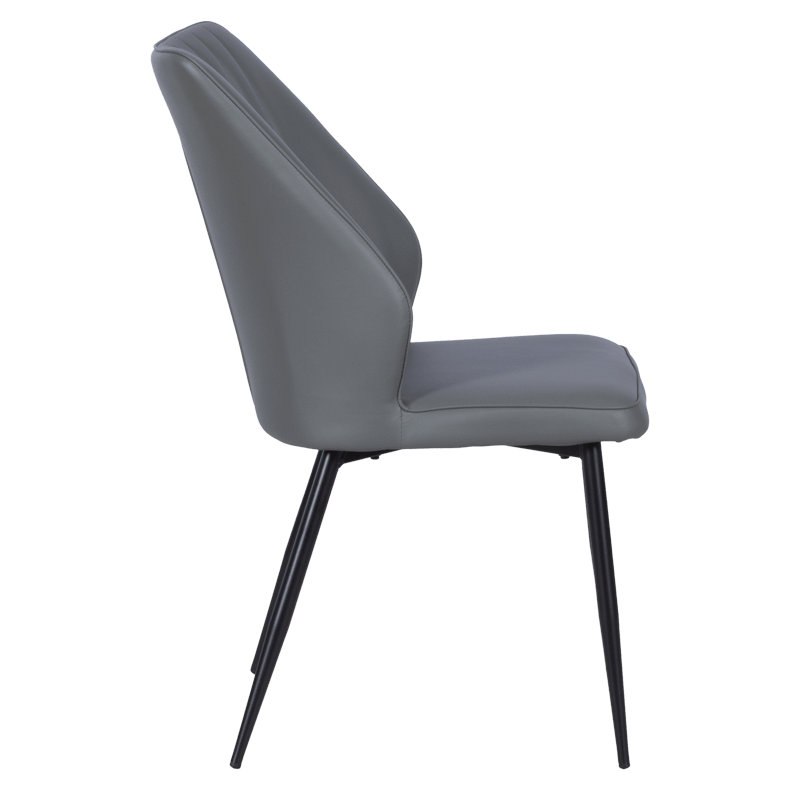 Трапезен стол LAREDO Y еко кожа - тъмносив 14