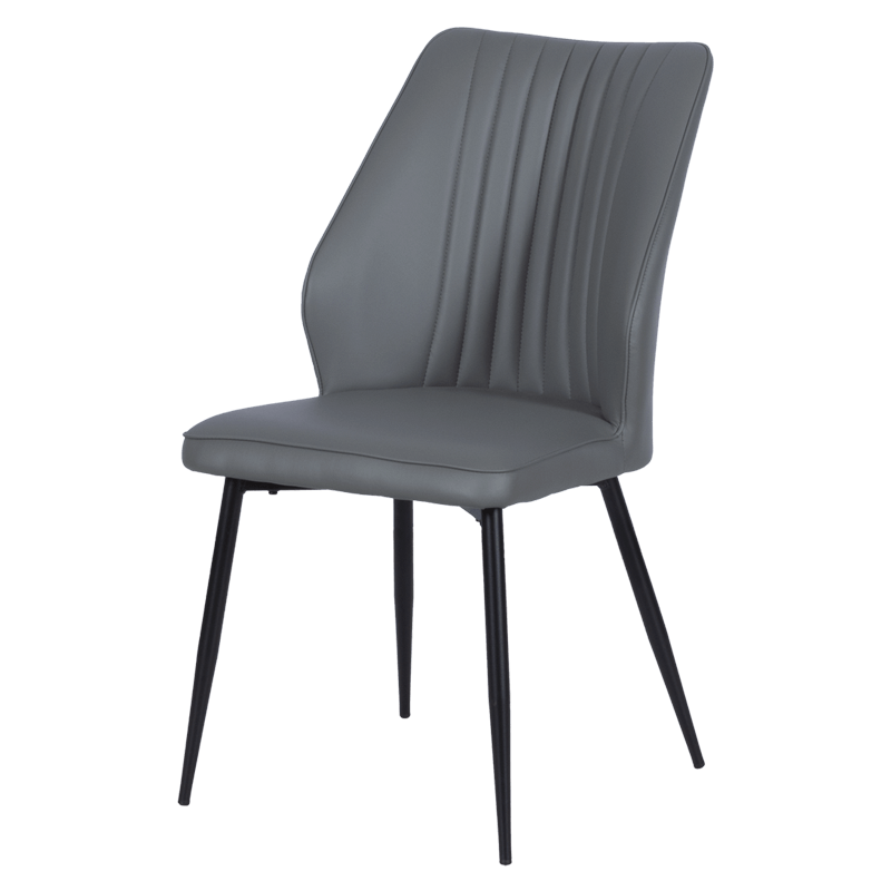 Трапезен стол LAREDO Y еко кожа - тъмносив 14