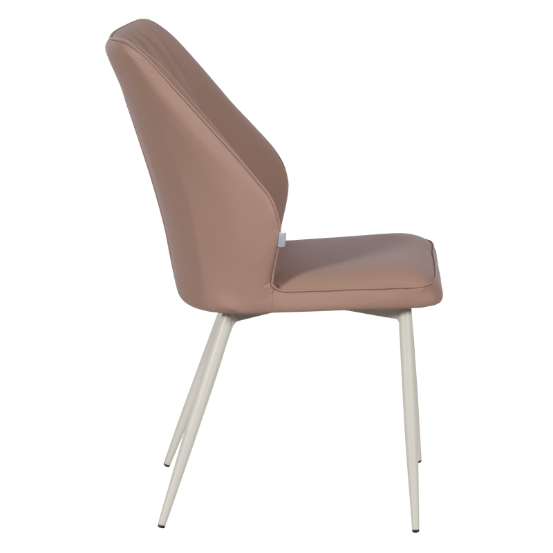 Трапезен стол LAREDO 1 Y силиконова кожа - светлокафяв 11