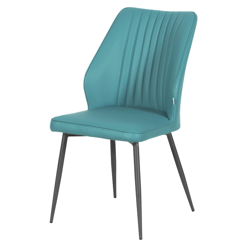 Трапезен стол LAREDO 2 Y силиконова кожа - аквамарин 25