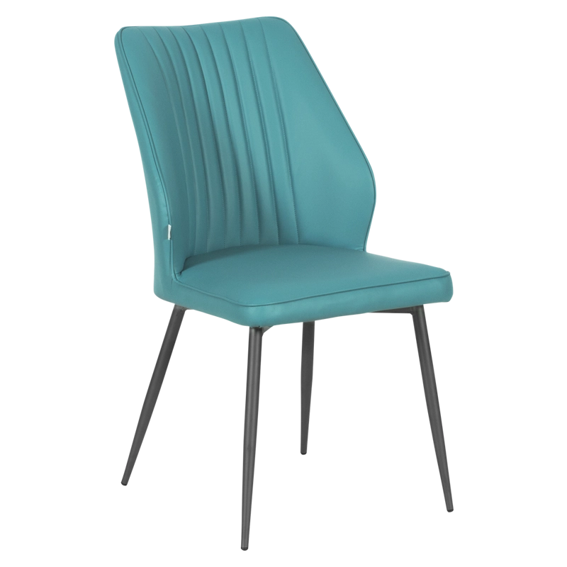 Трапезен стол LAREDO 2 Y силиконова кожа - аквамарин 25