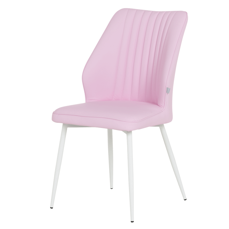 Трапезен стол LAREDO 3 Y силиконова кожа - розов 14