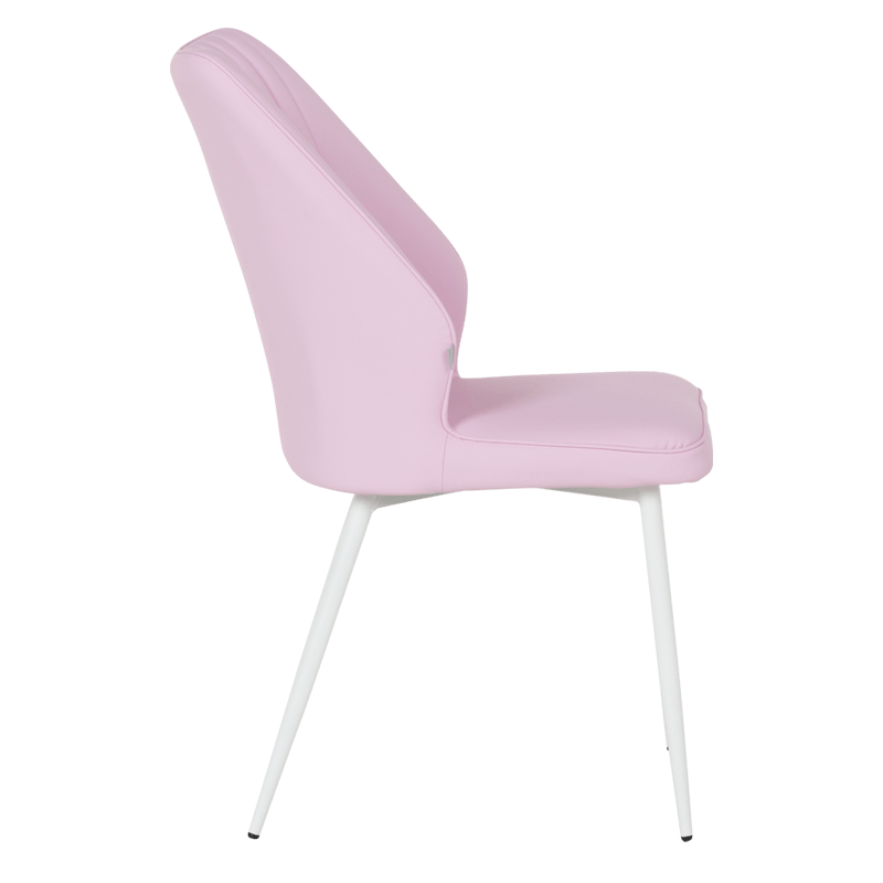 Трапезен стол LAREDO 3 Y силиконова кожа - розов 14