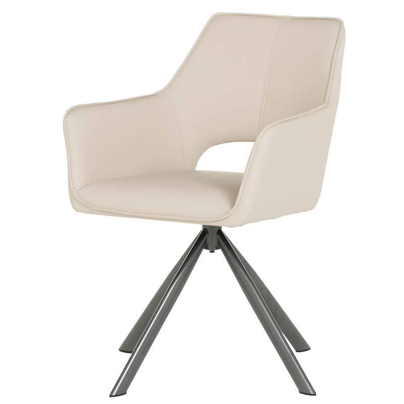 Трапезен стол READING 2 силиконова кожа - капучино 04