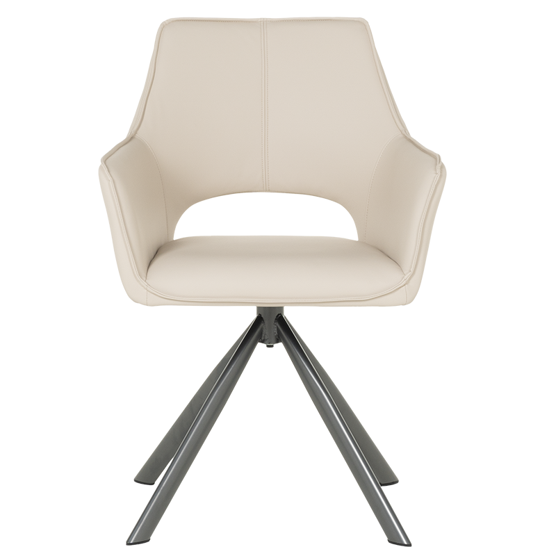 Трапезен стол READING 2 силиконова кожа - капучино 04