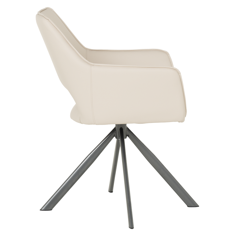 Трапезен стол READING 2 силиконова кожа - капучино 04