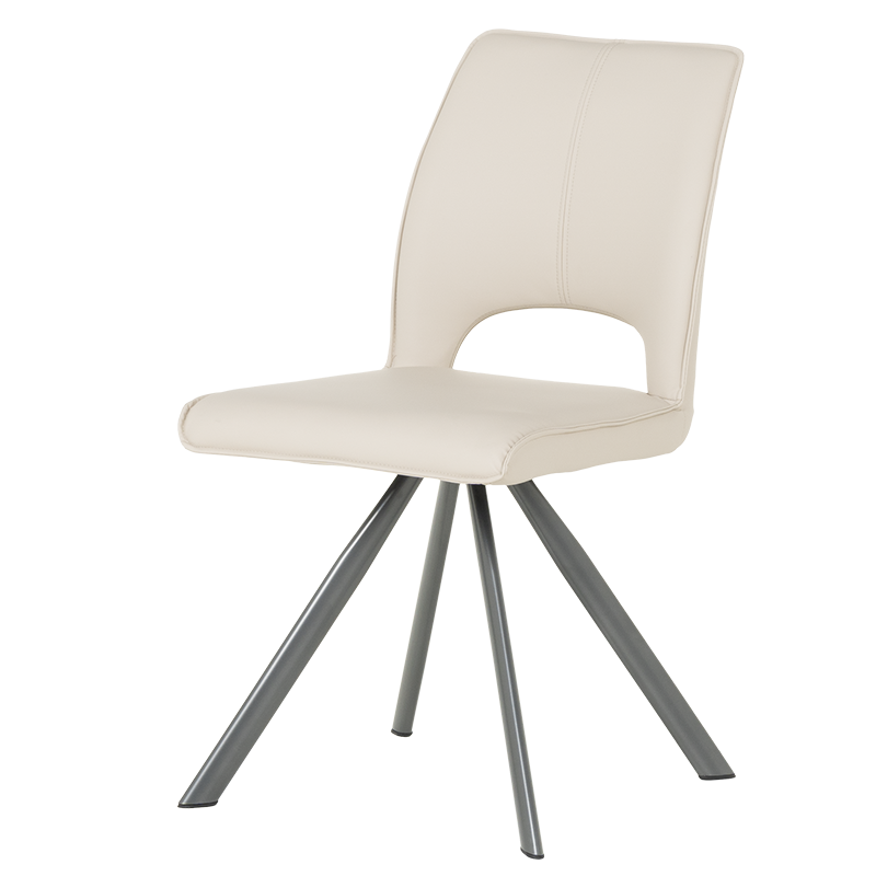 Трапезен стол CRAVEN 2 силиконова кожа - капучино 04