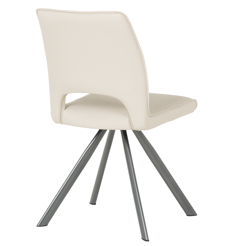 Трапезен стол CRAVEN 2 силиконова кожа - капучино 04